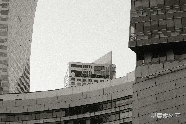 高清摄影 黑白城市建筑剪影