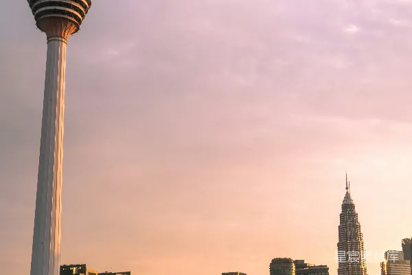 高清摄影 日落下的吉隆坡天际线