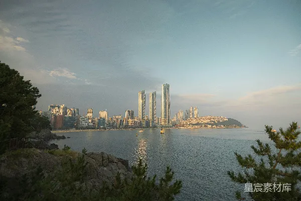 高清摄影 城市海岸线的宁静黄昏