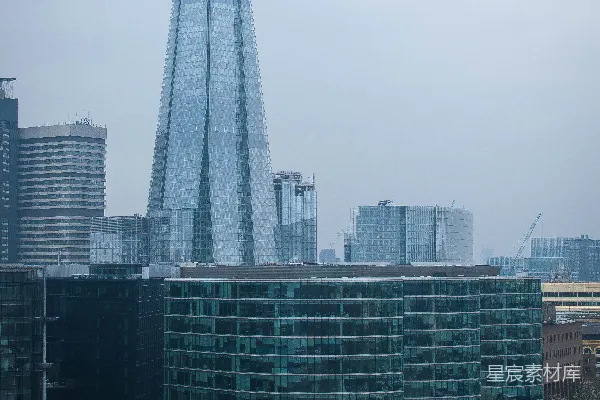 高清摄影 伦敦碎片大厦与泰晤士河畔