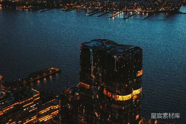 高清摄影 黄昏时分的城市天际线