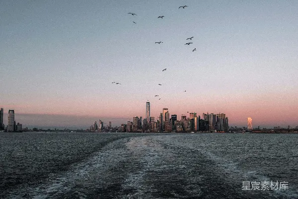 高清摄影 黄昏中的城市剪影