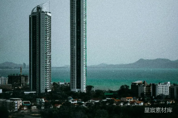 高清摄影 海滨城市天际线