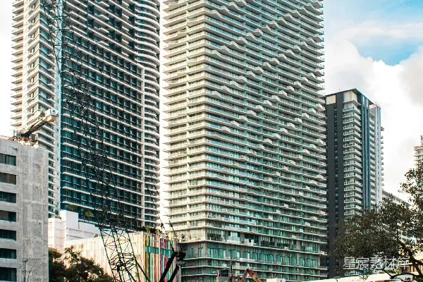 高清摄影 摩天建筑工地的现代都市
