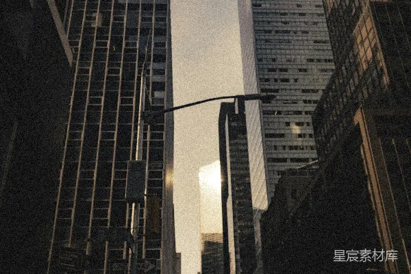 高清摄影 夕阳下的城市巷弄