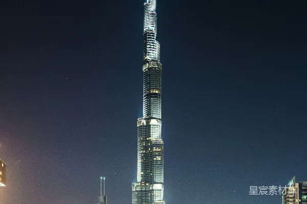 高清摄影 迪拜塔夜景