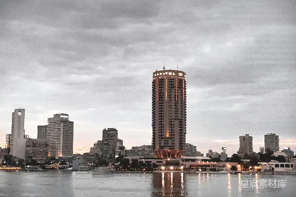 高清摄影 夕阳下的尼罗河畔