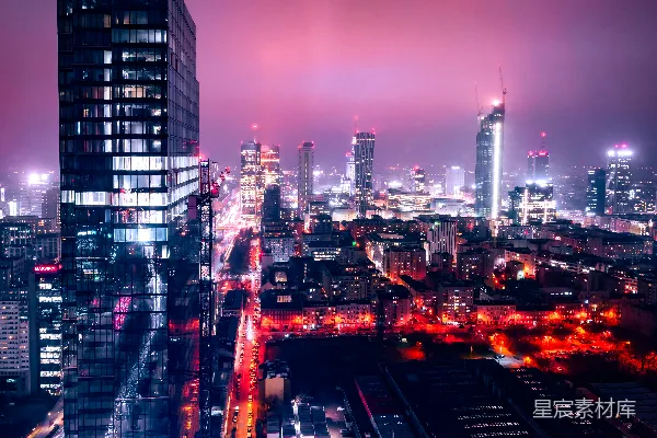 高清摄影 霓虹城市夜景