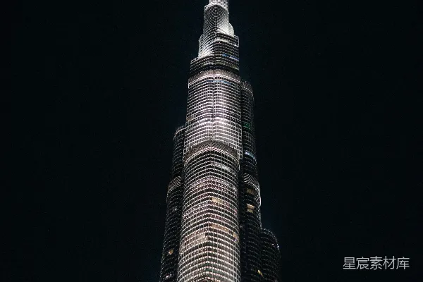 高清摄影 迪拜哈利法塔夜景