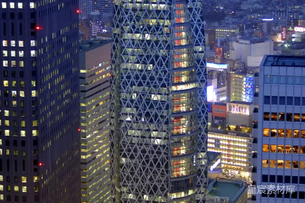 高清摄影 东京夜景中的摩天大楼
