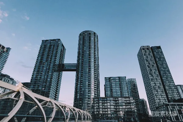 高清摄影 都市日落下的天际线