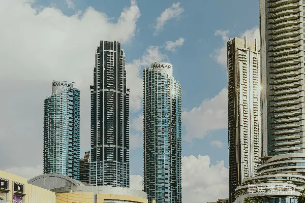 高清摄影 迪拜标志性建筑群