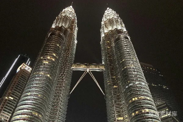 高清摄影 吉隆坡双峰塔夜景