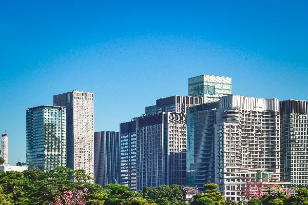 高清摄影 现代都市与自然的和谐共存