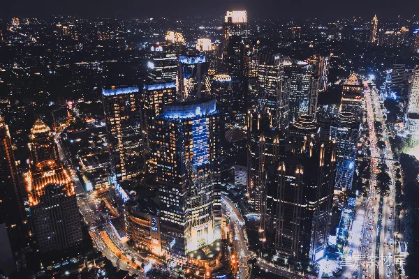 高清摄影 夜幕下的都市繁华