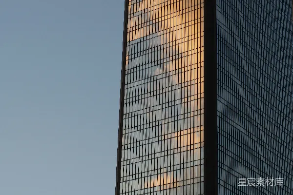 高清摄影 玻璃幕墙建筑与天空的交融