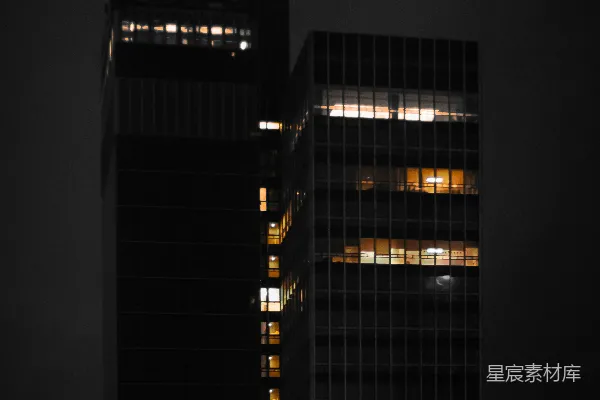 高清摄影 夜幕下的城市剪影