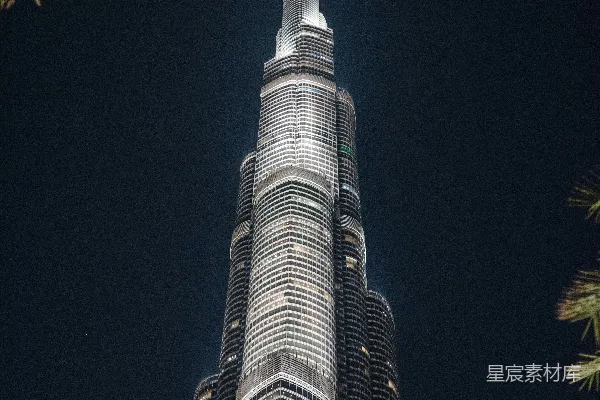 高清摄影 迪拜哈利法塔夜景