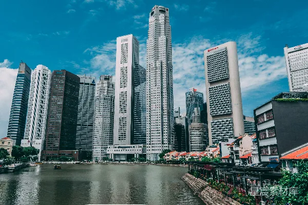 高清摄影 新加坡城市天际线与河畔景色
