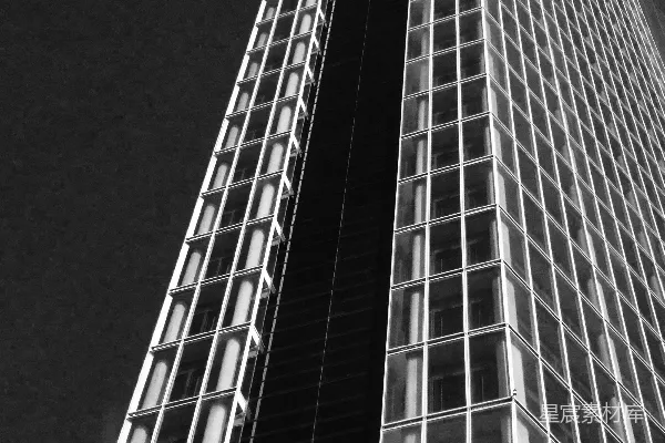 高清摄影 摩天大楼的黑白剪影