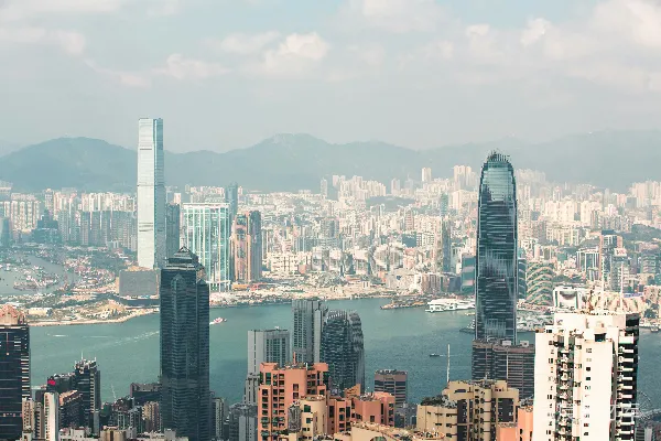 高清摄影 香港维多利亚港全景
