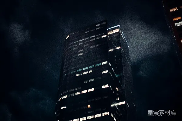 高清摄影 夜空中的摩天大楼