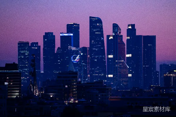 高清摄影 夜幕下的摩天大楼