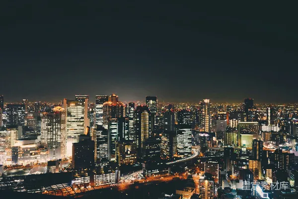 高清摄影 夜幕下的都市繁华
