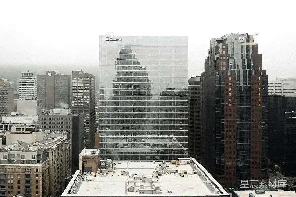 高清摄影 城市天际线中的玻璃建筑