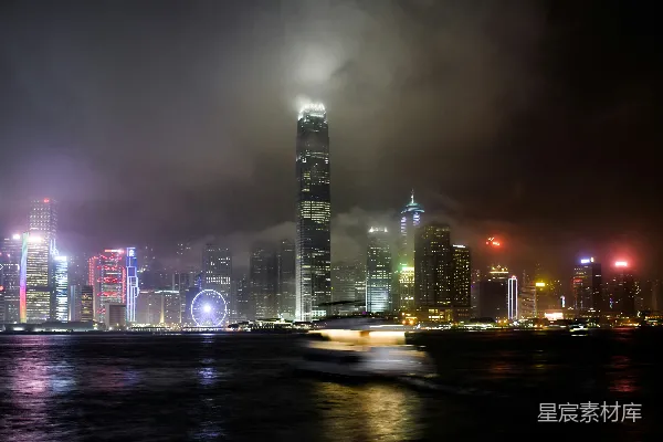 高清摄影 香港维多利亚港夜景