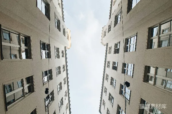 高清摄影 仰望高楼的天空