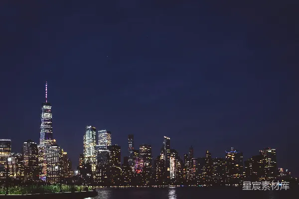高清摄影 纽约夜景：灯火辉煌的城市天际线