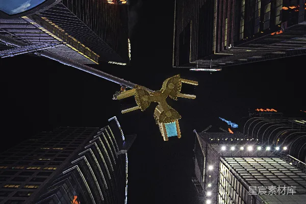 高清摄影 夜幕下的未来城市