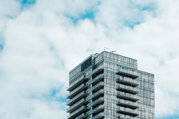 高清摄影 摩天大楼与蓝天白云
