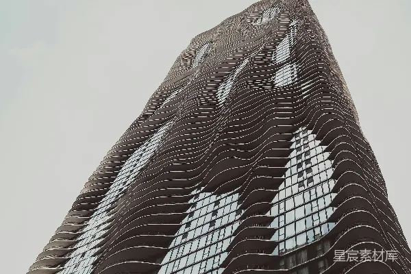 高清摄影 波浪形高层建筑