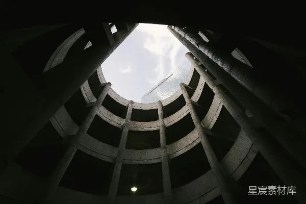 高清摄影 工业建筑的圆柱形结构