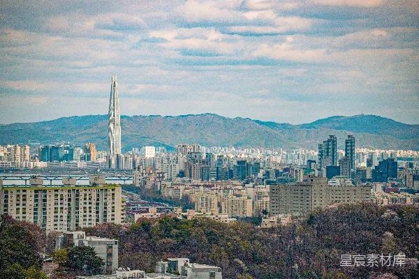 高清摄影 首尔城市全景