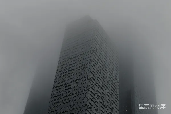 高清摄影 雾中摩天大楼