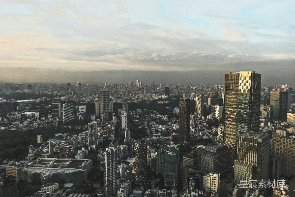高清摄影 东京日落城市天际线