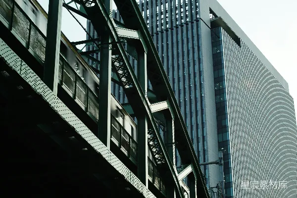 高清摄影 城市工业与现代建筑的对比