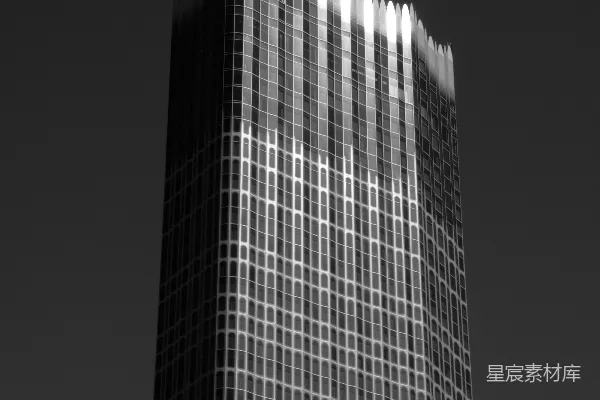 高清摄影 黑白建筑剪影