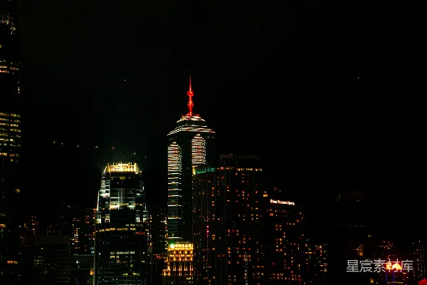 高清摄影 夜幕下的香港天际线