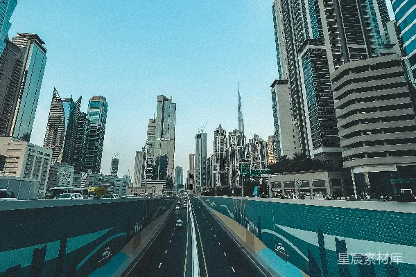 高清摄影 迪拜现代化都市景观