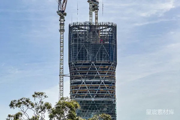 高清摄影 正在建设中的摩天大楼