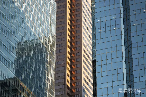高清摄影 城市天际线的建筑剪影