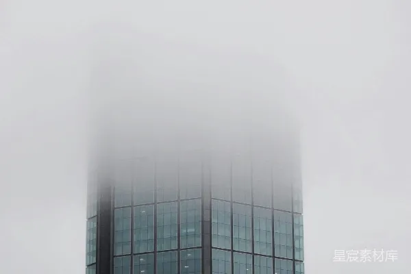 高清摄影 雾中高楼