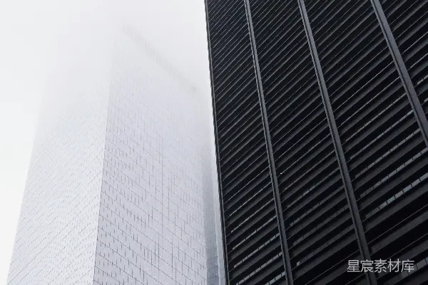 高清摄影 雾中的摩天大楼