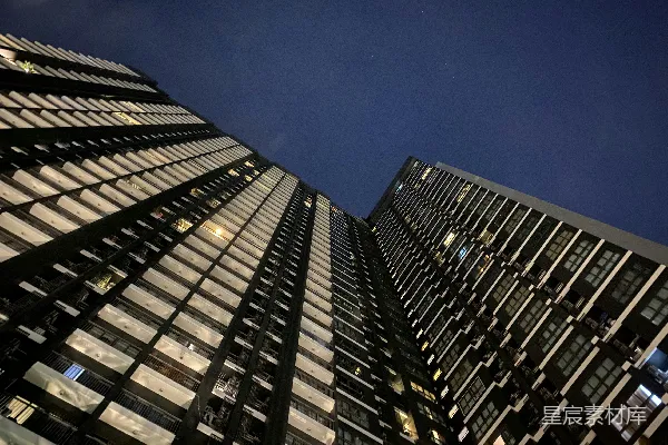 高清摄影 高楼夜景俯瞰