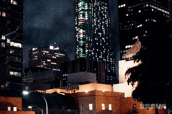 高清摄影 夜幕下的城市之光