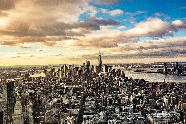 高清摄影 纽约天际线与曼哈顿中城